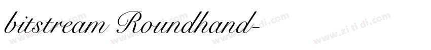 bitstream Roundhand字体转换
